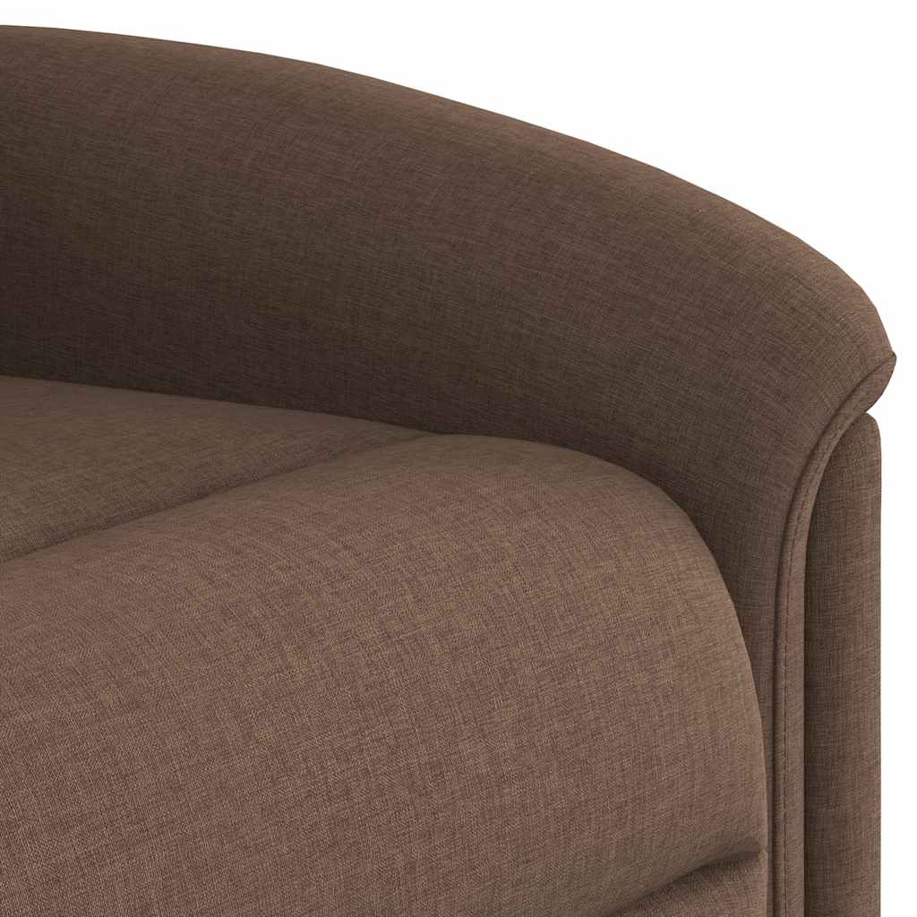 Fauteuil inclinable électrique Marron Tissu