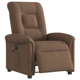 Fauteuil inclinable électrique Marron Tissu