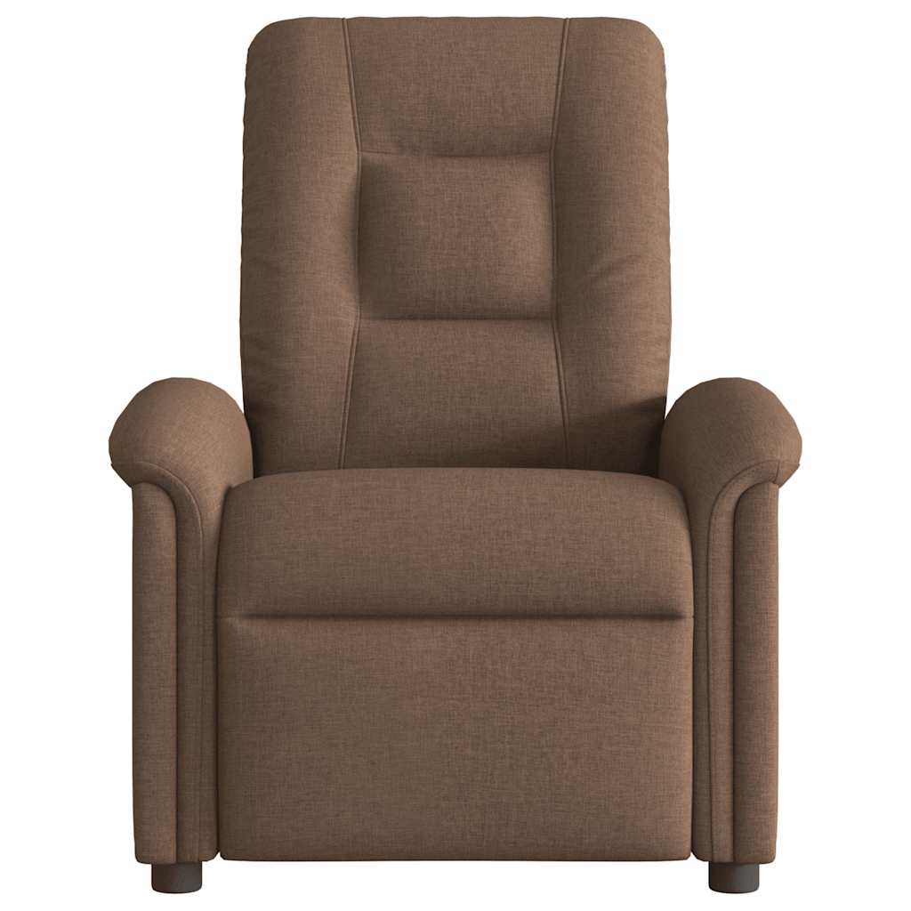 Fauteuil inclinable électrique Marron Tissu