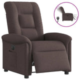 Fauteuil inclinable électrique Marron foncé Tissu