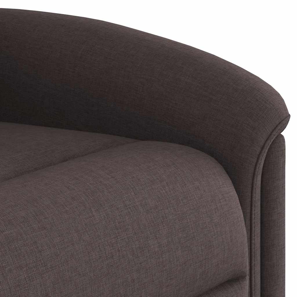 Fauteuil inclinable électrique Marron foncé Tissu