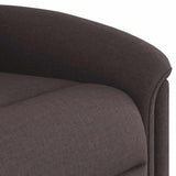Fauteuil inclinable électrique Marron foncé Tissu