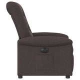 Fauteuil inclinable électrique Marron foncé Tissu