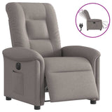Fauteuil inclinable électrique Taupe Tissu