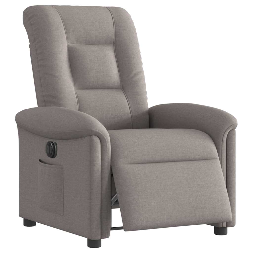 Fauteuil inclinable électrique Taupe Tissu