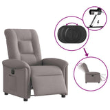 Fauteuil inclinable électrique Taupe Tissu