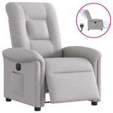 Fauteuil inclinable électrique gris nuage tissu