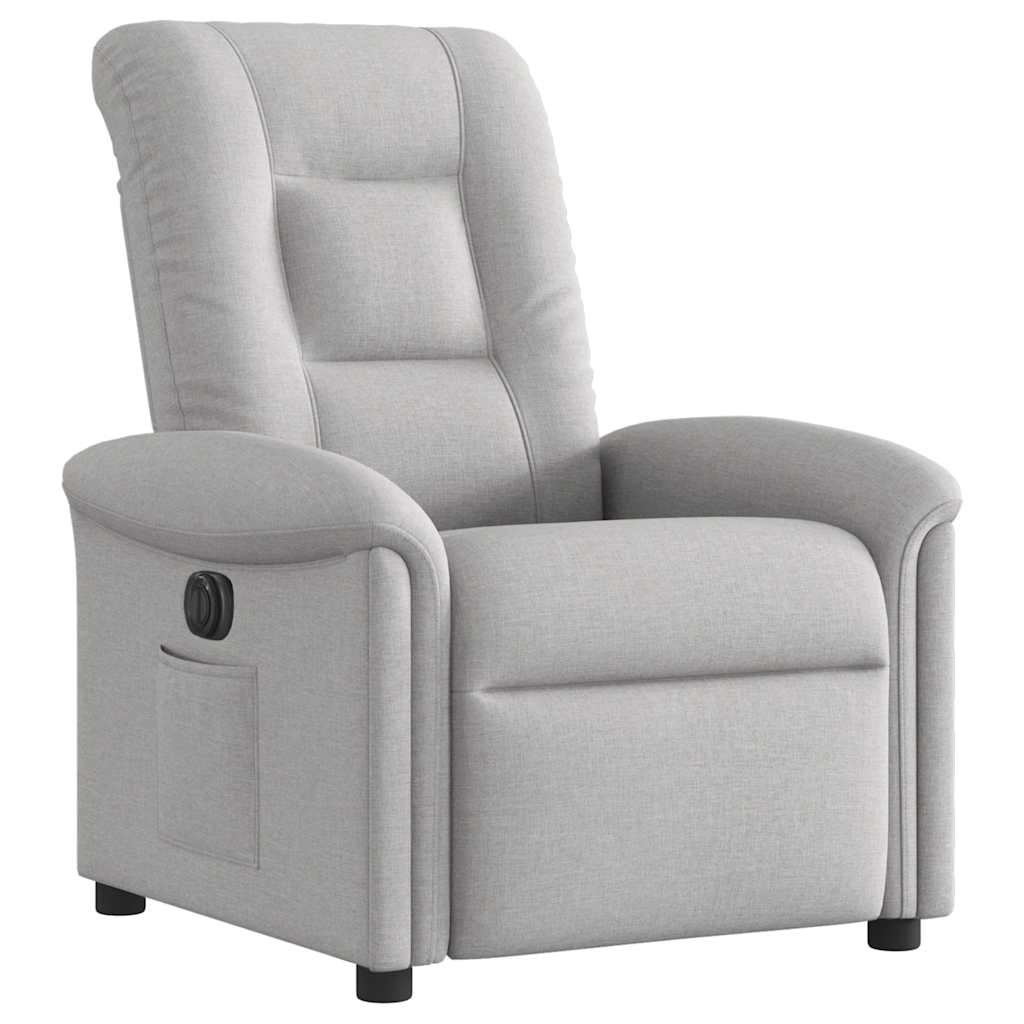 Fauteuil inclinable électrique gris nuage tissu