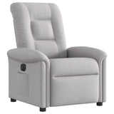 Fauteuil inclinable électrique gris nuage tissu