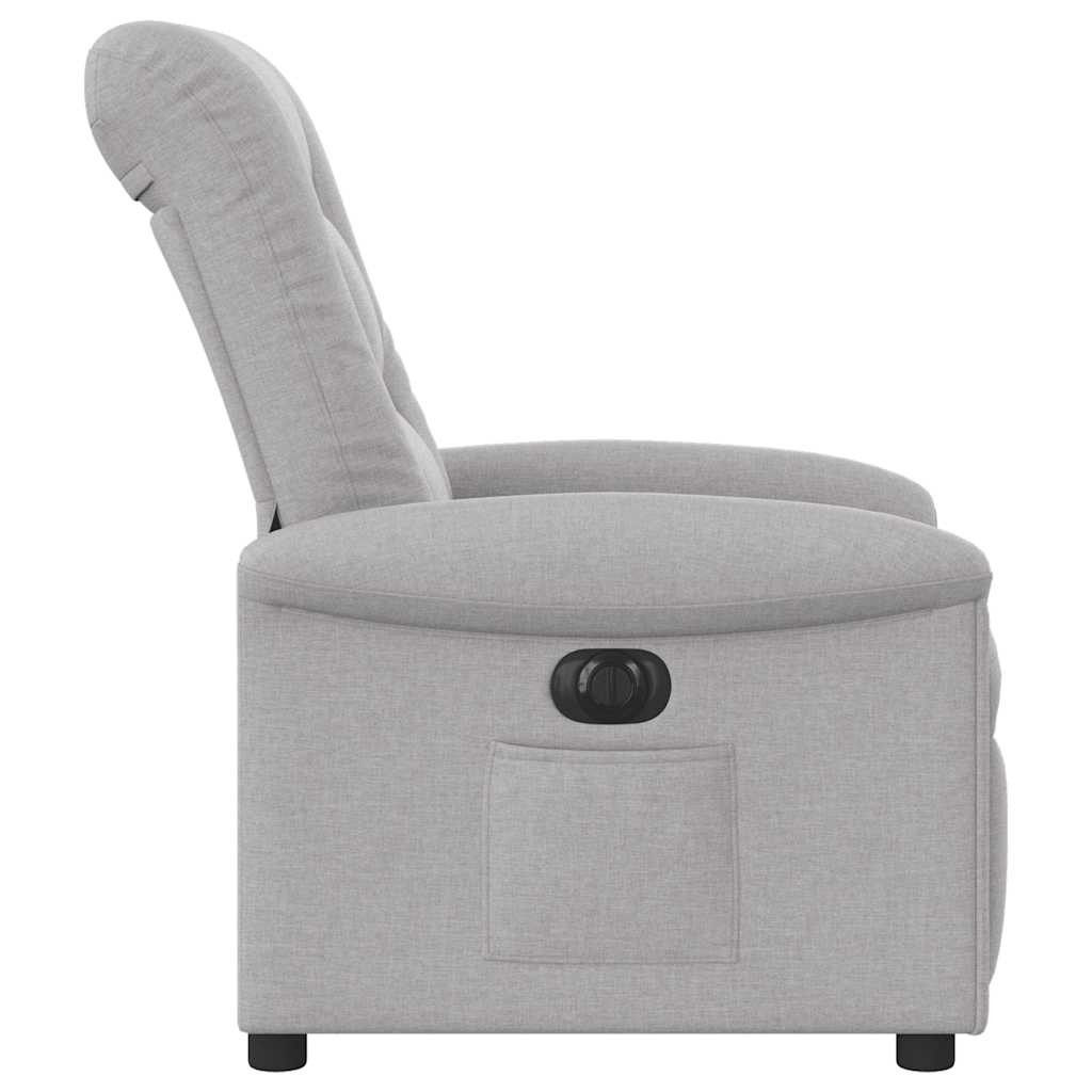Fauteuil inclinable électrique gris nuage tissu