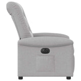 Fauteuil inclinable électrique gris nuage tissu
