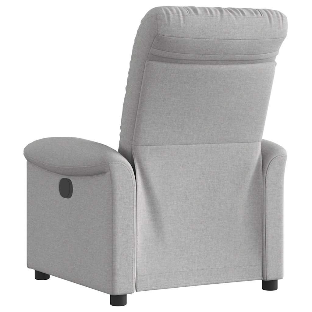 Fauteuil inclinable électrique gris nuage tissu