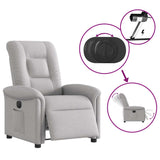 Fauteuil inclinable électrique gris nuage tissu
