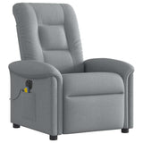 Fauteuil de massage inclinable électrique gris clair tissu