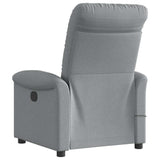 Fauteuil de massage inclinable électrique gris clair tissu
