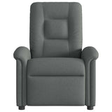 Fauteuil inclinable de massage électrique gris foncé tissu