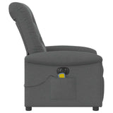 Fauteuil inclinable de massage électrique gris foncé tissu