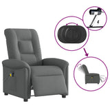 Fauteuil inclinable de massage électrique gris foncé tissu