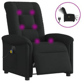 Fauteuil de massage inclinable électrique Noir Tissu