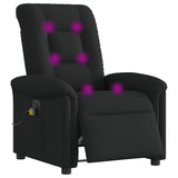 Fauteuil de massage inclinable électrique Noir Tissu