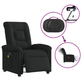 Fauteuil de massage inclinable électrique Noir Tissu