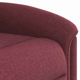 Fauteuil de massage inclinable électrique Rouge bordeaux Tissu