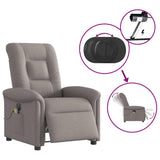 Fauteuil de massage inclinable électrique Taupe Tissu