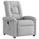 Fauteuil de massage inclinable électrique gris nuage tissu