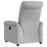 Fauteuil de massage inclinable électrique gris nuage tissu