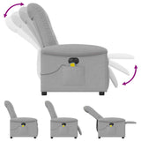 Fauteuil de massage inclinable électrique gris nuage tissu