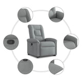 Fauteuil inclinable Gris clair Tissu