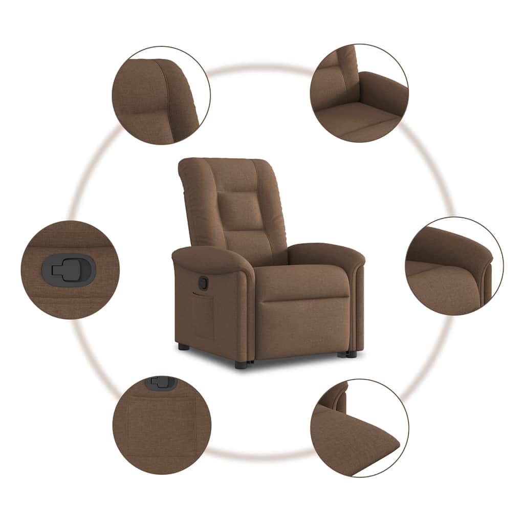 Fauteuil inclinable Marron Tissu