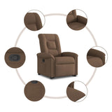 Fauteuil inclinable Marron Tissu