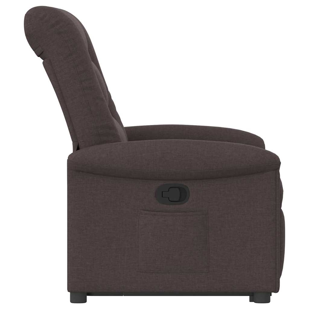 Fauteuil inclinable marron foncé tissu