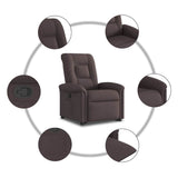 Fauteuil inclinable marron foncé tissu
