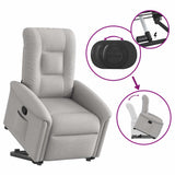 Fauteuil inclinable gris nuage tissu