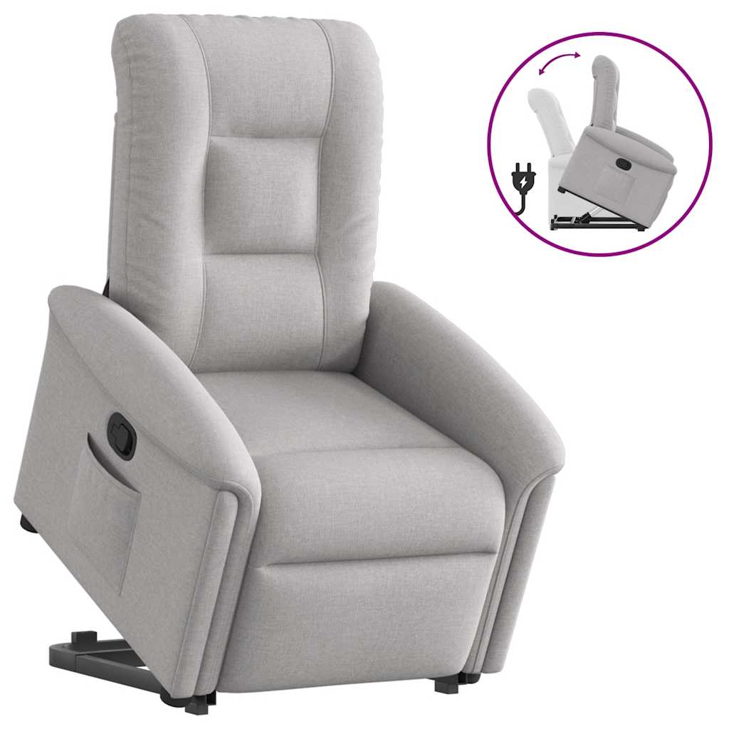 Fauteuil inclinable gris nuage tissu