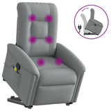 Fauteuil de massage inclinable Gris clair Tissu