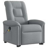 Fauteuil de massage inclinable Gris clair Tissu