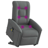 Fauteuil de massage inclinable Gris foncé Tissu
