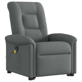 Fauteuil de massage inclinable Gris foncé Tissu
