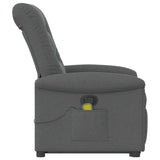 Fauteuil de massage inclinable Gris foncé Tissu