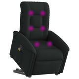 Fauteuil de massage inclinable Noir Tissu