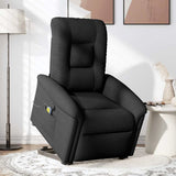 Fauteuil de massage inclinable Noir Tissu