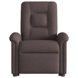 Fauteuil inclinable de massage Marron foncé Tissu