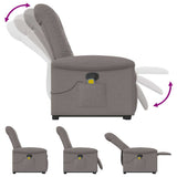 Fauteuil inclinable de massage Taupe Tissu