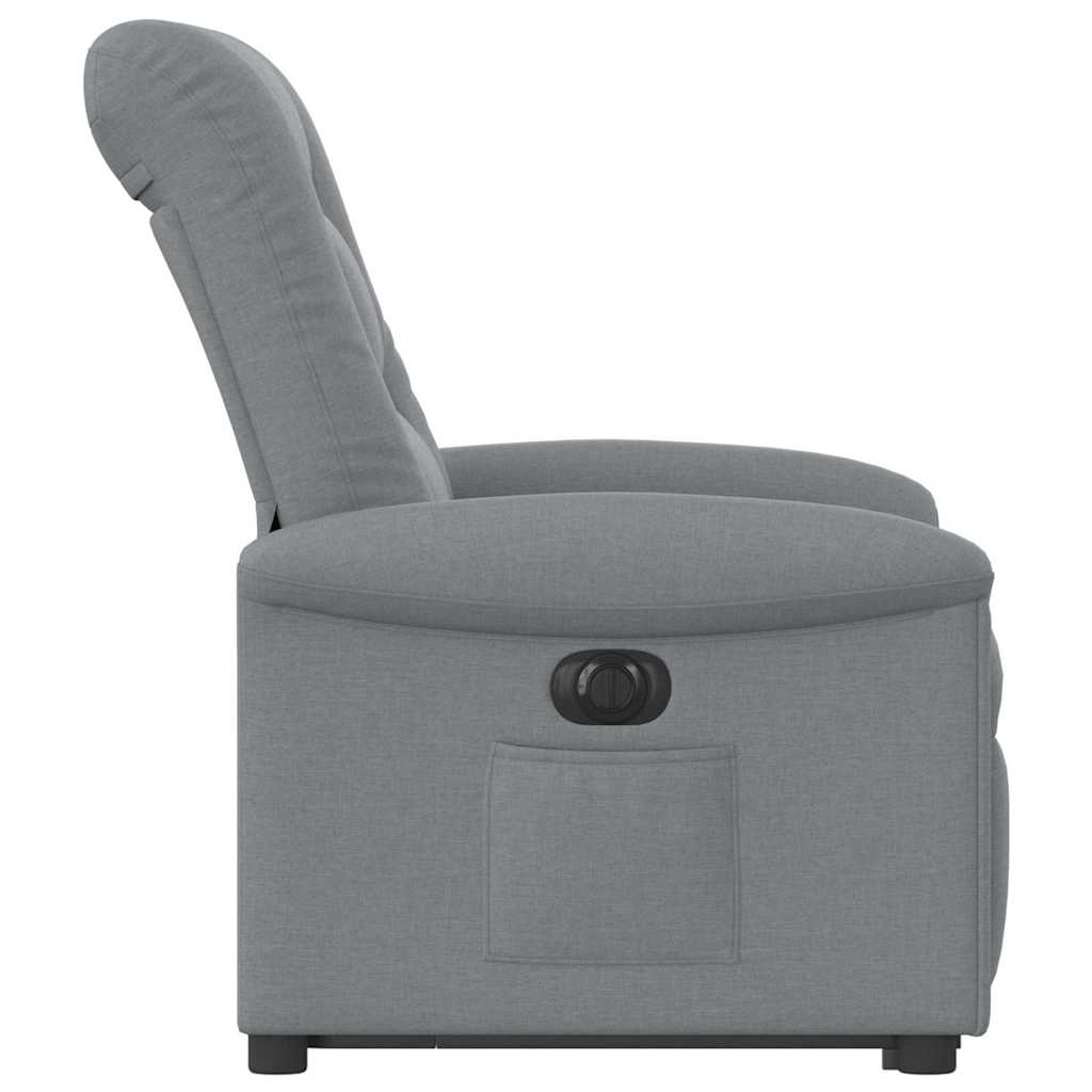 Fauteuil inclinable électrique gris clair tissu