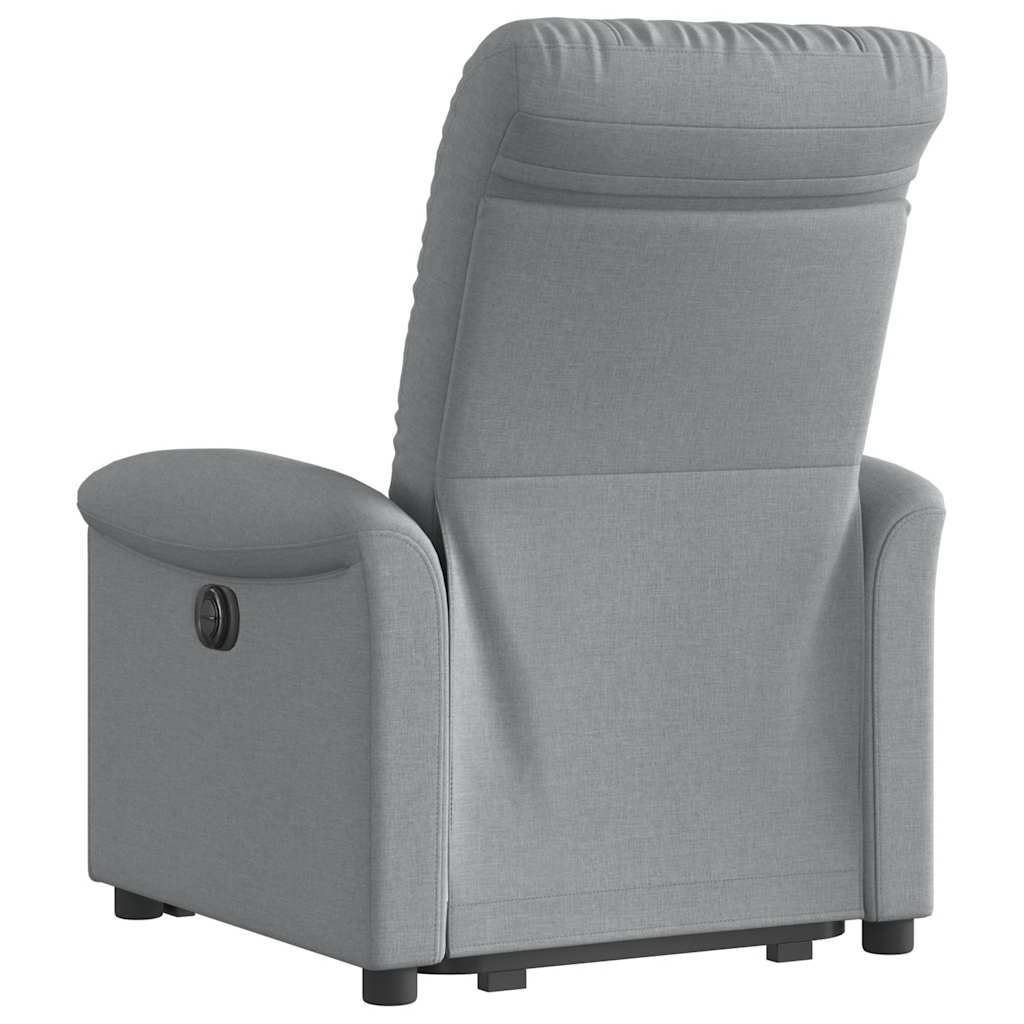 Fauteuil inclinable électrique gris clair tissu