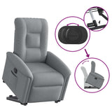 Fauteuil inclinable électrique gris clair tissu