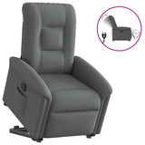 Fauteuil inclinable électrique gris foncé tissu